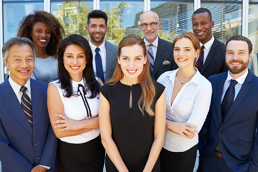 Outdoor Portrait Of Multi-Cultural Business Team